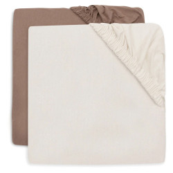 Jollein Duo Fixleintuch Jersey 70x140 cm 2-Stück – Sea Green & Ivory