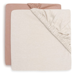 Kopie von Jollein Duo Fixleintuch Jersey 70x140 cm 2-Stück - Light Terra & Oatmeal – Light Terra & Oatmeal