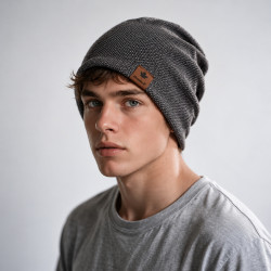 Dehnbare Beanie Mütze Anthrazit – One Size | befox.ch