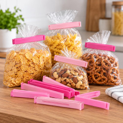 10 Beutelclips Rosa 11 cm – Verschlussklammern | befox.ch