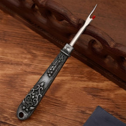 Vintage Nahttrenner Silber mit Ornamentgriff 8,2 cm | befox.ch
