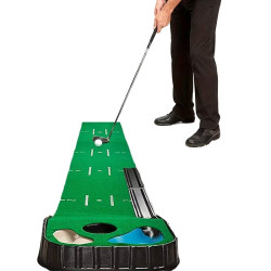 Golf Puttingmatte 273 cm mit Ballrücklauf Grün | befox.ch