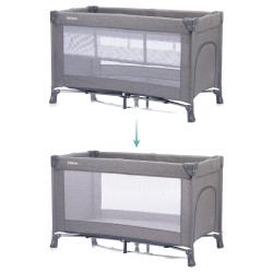 Fillikid Reisebett Milano Grau Melange 120 x 60 cm | befox.ch