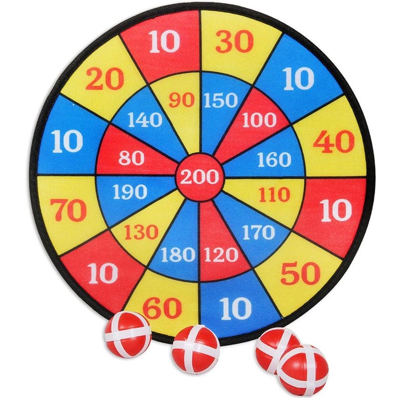 Outdoor active Klett Dartscheibe mit 4 Bällen