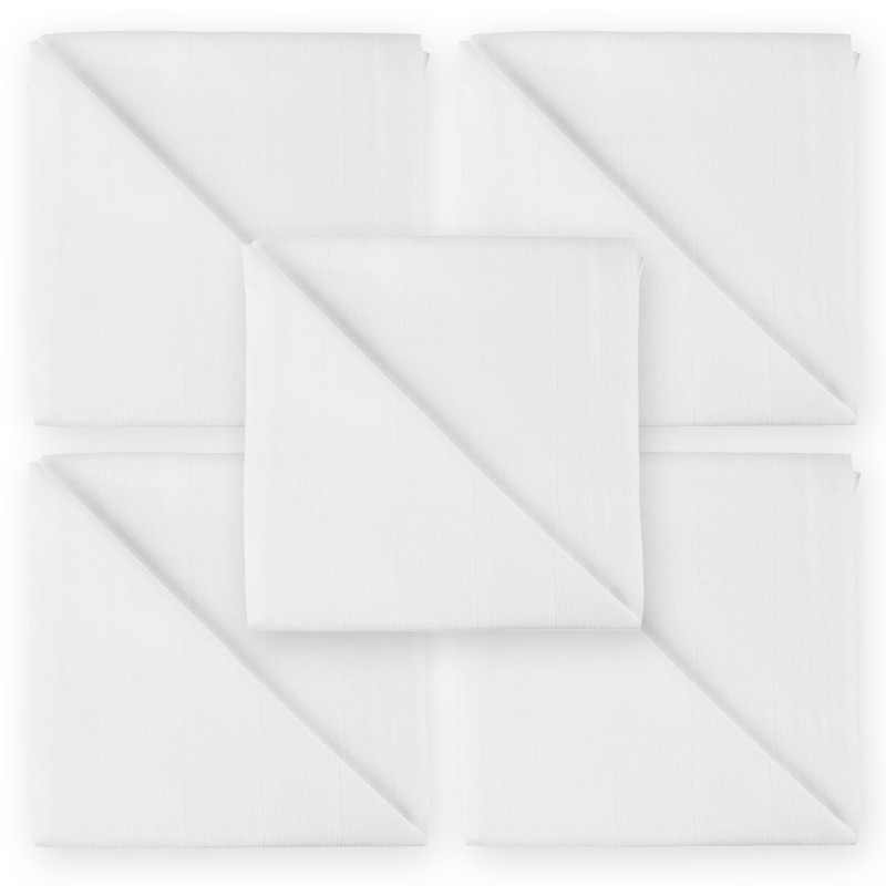 Zewi Baby Gaze Nuschi weiss 5er Pack