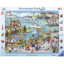 Ravensburger Kinderpuzzle Ein Tag am Hafen 24 Teile