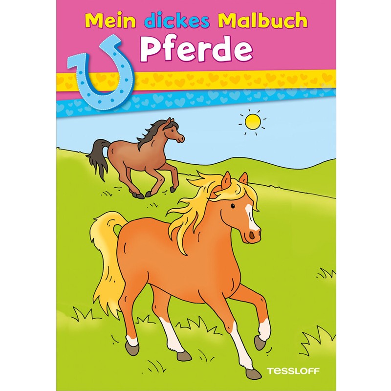 Mein dickes Malbuch Pferde