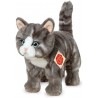 Teddy Hermann Katze stehend Plüschtier Grau 20 cm