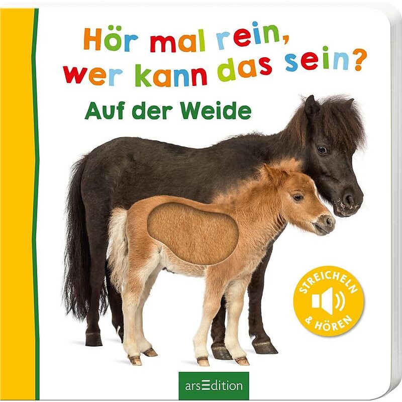 Kinderbuch Hör mal rein, wer kann das sein? Auf der Weide