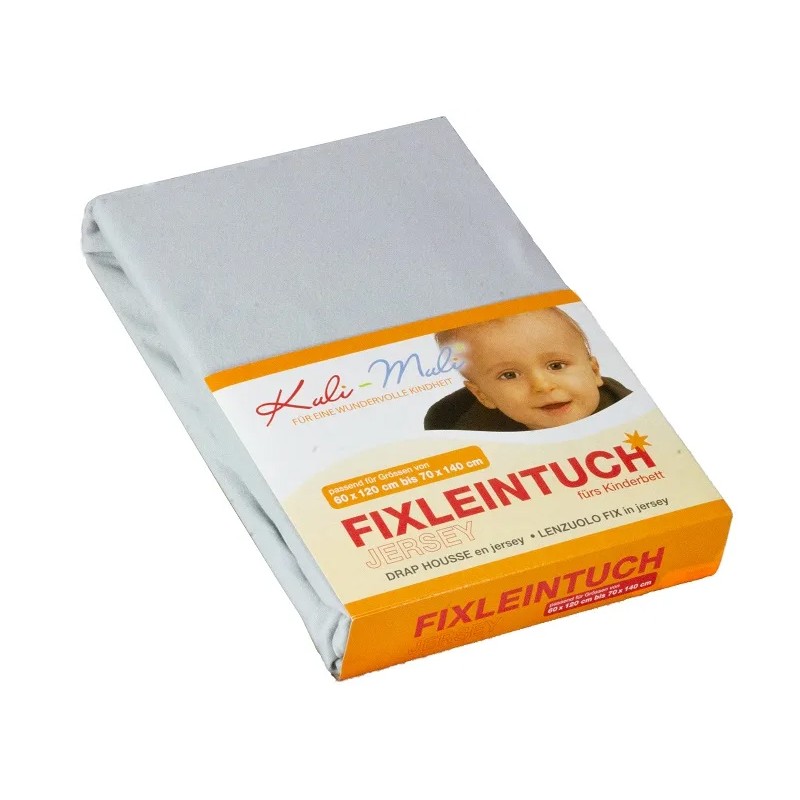 Kuli-Muli Fixleintuch Jersey 45x90 cm Hellgrau
