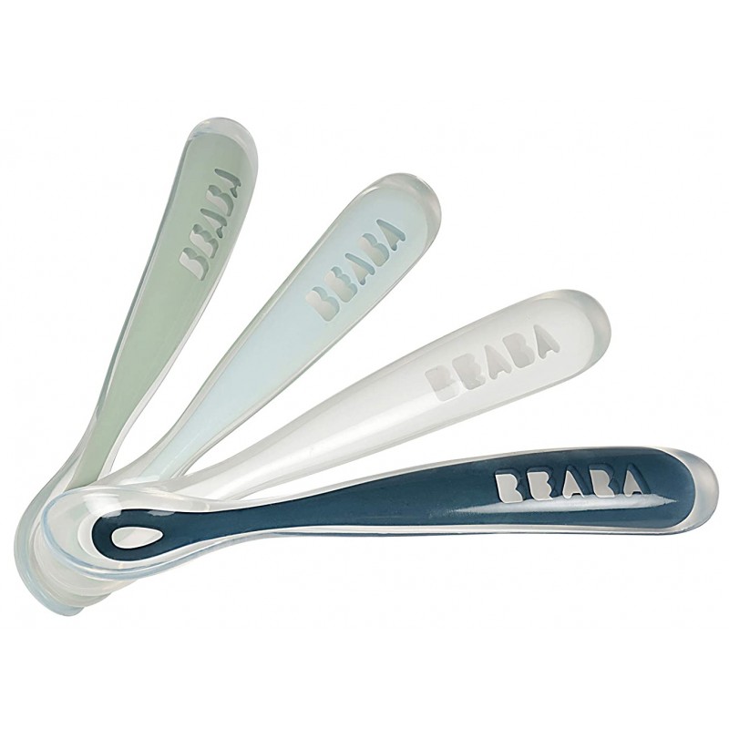 Beaba ergonomischer erster Silikon Löffel 4er-Set