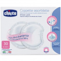 Chicco antibakterielle Stilleinlagen Natural Feeling 30 Stück