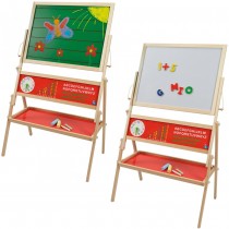 SpielMaus Holz Schreib- und Magnettafel mit Kreide