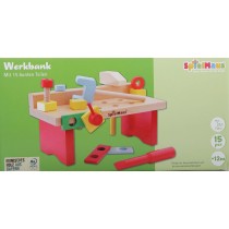 SpielMaus Holz Werkbank 15-teilig