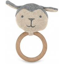 Sterntaler Greifling mit Holzring Schaf Grau