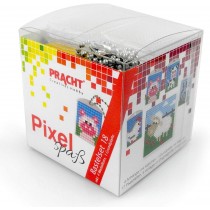 Pixel Bastelset 18 Huhn, Schwein, Kuh, Katze, Schaf