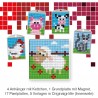Pixel Bastelset 18 Huhn, Schwein, Kuh, Katze, Schaf