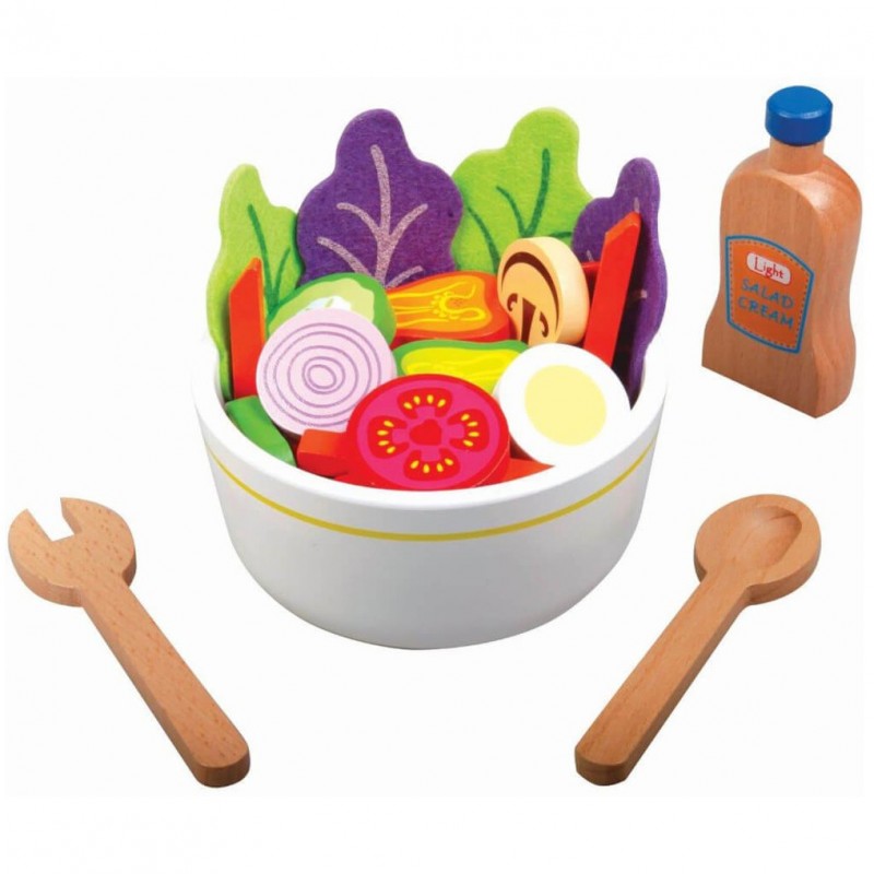 Beeboo Kitchen Salat-Set aus Holz 28 Teile