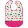 Kushies Lätzchen ohne Ärmel CleanBib 6-12 Monate Herzen Pink