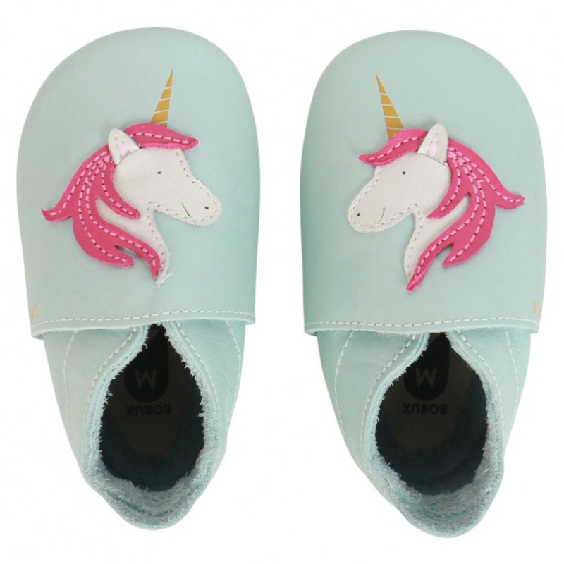 Bobux Krabbelschuhe Soft Sole 3-9 Monate Grösse S Stardust Aqua Shimmer