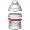 Reer Milchpulver Portionierer 3-Kammer