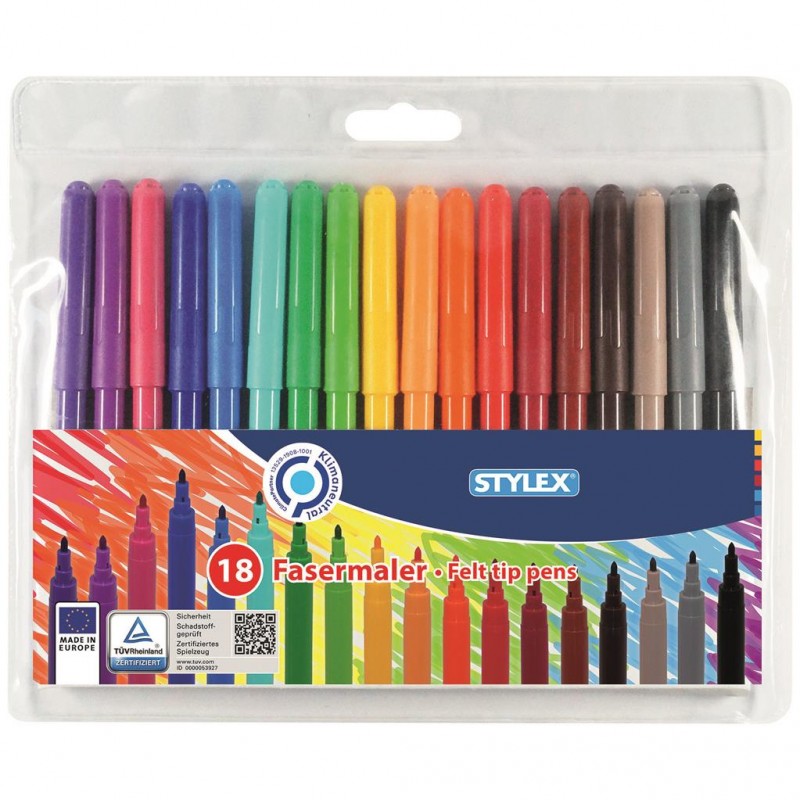 Stylex Fasermalstifte 18 Stück