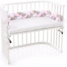 Babybay Nestchen geflochten Weiss, Beige, Aqua
