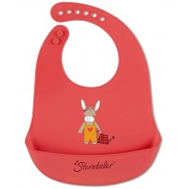 Sterntaler Silikonlätzchen Esel Emmily Rot