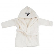 Kikadu Kapuzen-Bademantel 1-2 Jahre Rehkitz Ecru