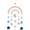 Goki Holz Mobile Sterne und Mond Azur
