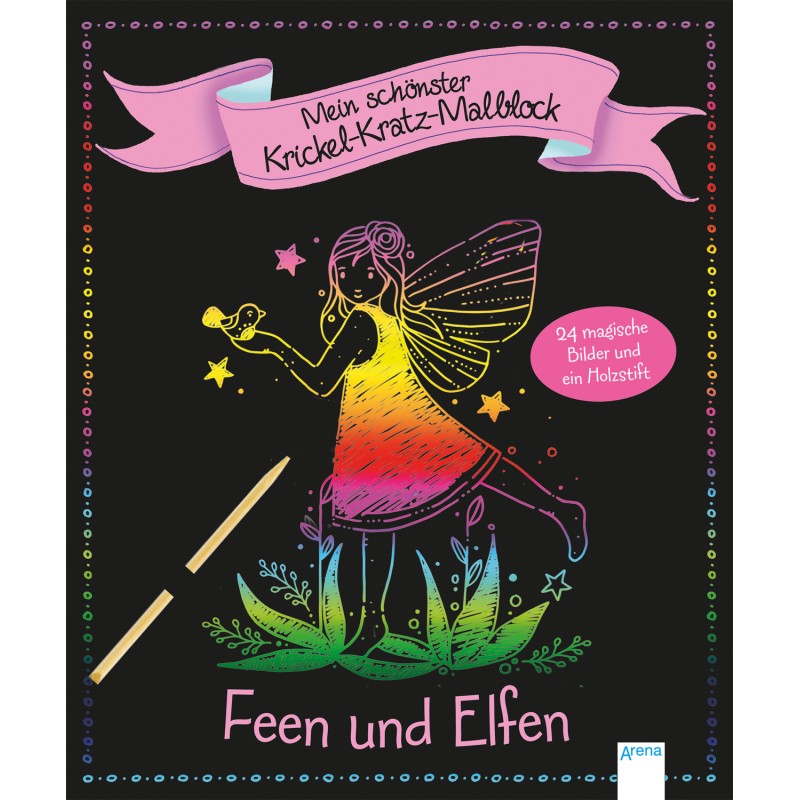 Mein schönster Krickel-Kratz-Malblock Feen und Elfen
