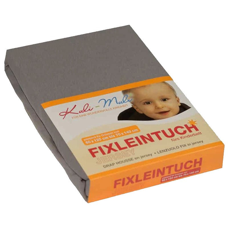 Kuli-Muli Fixleintuch Jersey 45x90 cm Grau
