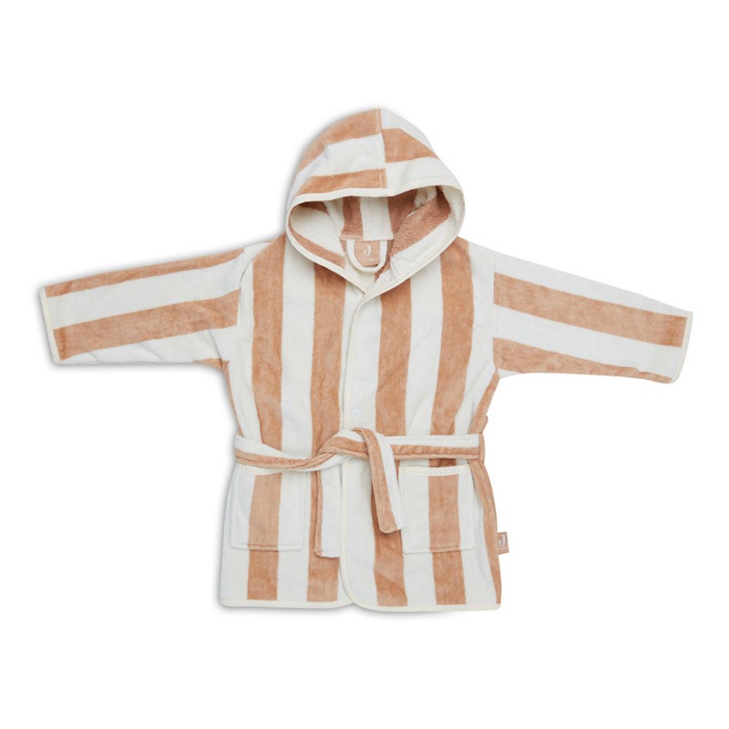 Jollein Bademantel 1-2 Jahre, Stripe Biscuit
