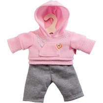 Heless Puppen-Jogginganzug Gr. 35-45 cm Rosa Grau