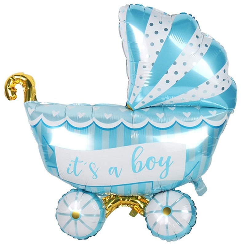Folien-Ballon It's a Boy Blau 88x77cm