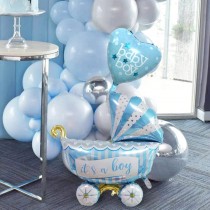 Folien-Ballon It's a Boy Blau 88x77cm
