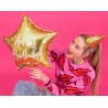 Folien-Ballon Stern Gold Happy Birthday