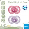 Mam Original Pure Silikon Schnuller 2 Stück ab 16 Monate Reh Vogel