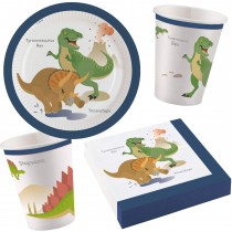 36-teiliges Party-Set Dino