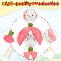 Plüschtier Hase mit Erdbeere 21cm