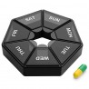 Tablettenbox Woche - 7 Tage Schwarz