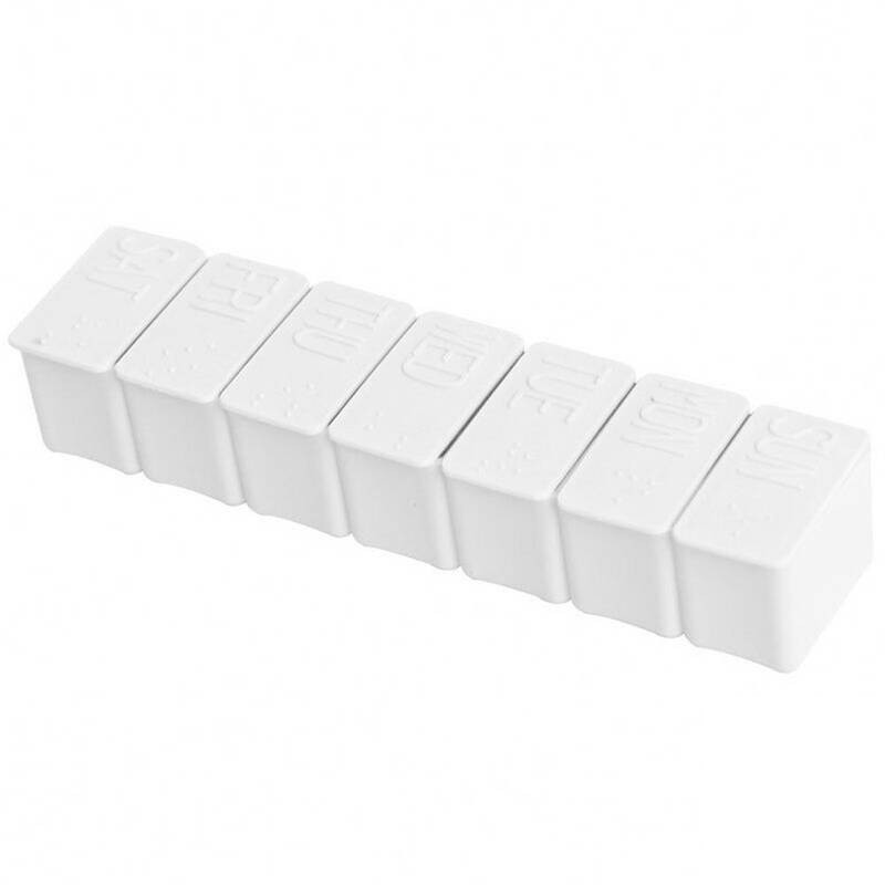 7 Tage Tablettenbox Organizer Weiss