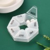 Heptagon Tablettenbox Woche - 7 Tage Transparent