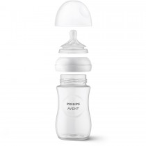 Philips Avent Babyflasche aus Glas Natural Response 240 ml ab 1 Monat (3 Loch)