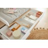Paidi Yolanda Schiebetürenschrank 2T2S schmal, Kinderbett und Wickelkommode Kreideweiss/Eiche-Montana-NB