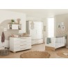 Paidi Yolanda Schiebetürenschrank 2T2S breit, Kinderbett und Wickelkommode Kreideweiss/Eiche-Montana-NB
