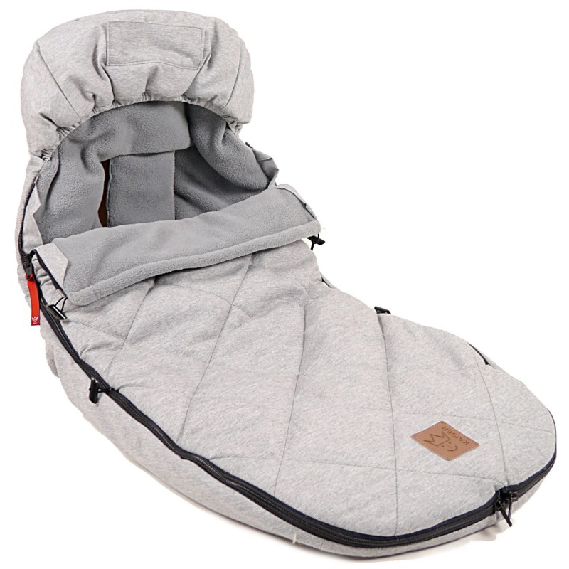 Kaiser Winterfusssack Thermo Fleece für Bugaboo und Joolz Hellgrau Melange