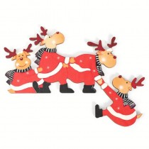 Weihnachtsdeko Purzelnde Elche für Türrahmen