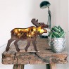 3D Holzdekoration mit LED, Weihnachtsdekoration Elch