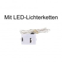 3D Holzdekoration mit LED, Weihnachtsdekoration Elch